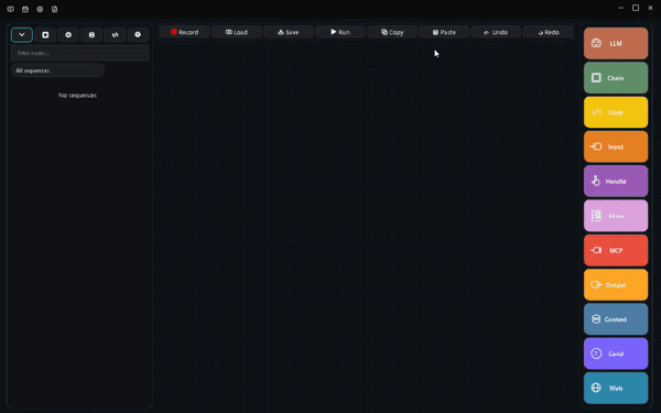 Recording a desktop sequence in Arrow